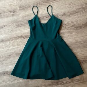 windsor deep green skater dress
